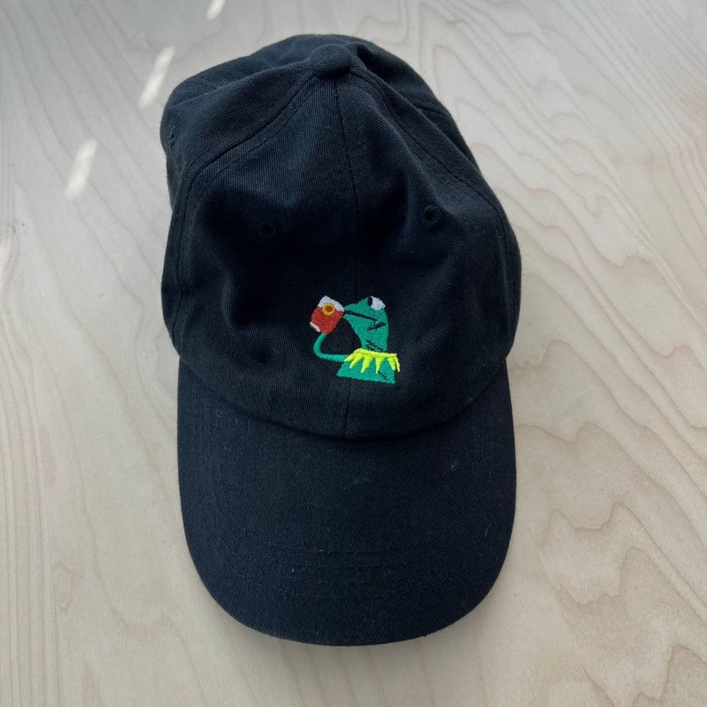 Kermit Drinking Tea Baseball Cap